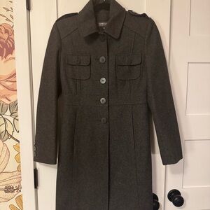 Kenneth Cole Reaction Charcoal Wool Blend Coat